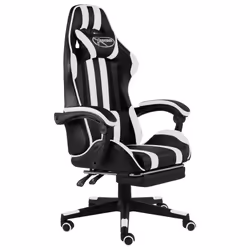 VidaXL 20523, 1 pièce(s), Simili-cuir, Acier, Noir, Blanc