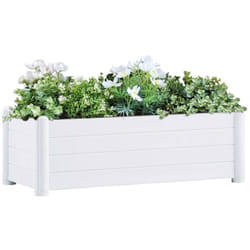 Vidaxl - Lit surélevé de jardin pp Blanc 100x43x35 cm