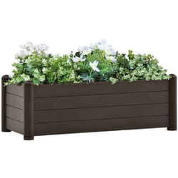 Lit surélevé de jardin PP Moka 100x43x35 cm