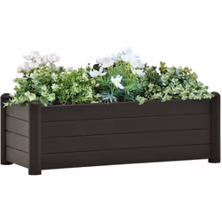 Affichez magnifiquement vos fleurs ou plantes préférées avec ce lit surélevé élégant et fonctionnel ! Cette jardinière, fabri ...