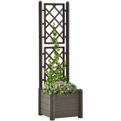 Affichez magnifiquement vos fleurs ou plantes préférées avec cette jardinière avec treillis ! Fabriqué en PP résistant aux in ...