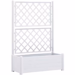 Affichez magnifiquement vos fleurs ou plantes préférées avec cette jardinière avec treillis ! Matériau durable : fabriqué en  ...