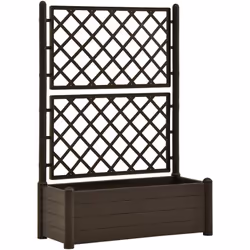 Affichez magnifiquement vos fleurs ou plantes préférées avec cette jardinière avec treillis ! Matériau durable : fabriqué en  ...