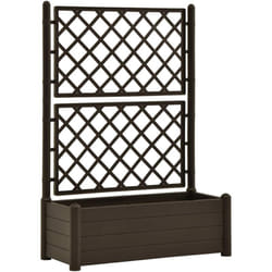 Vidaxl - Jardinière avec treillis 100x43x142 cm pp Moka