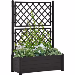 Description générale Affichez magnifiquement vos fleurs ou plantes préférées avec cette jardinière avec treillis ! Fabriquée  ...