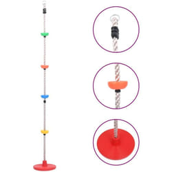 Corde d'escalade à balançoire et plates-formes et disque 200 cm - Vidaxl