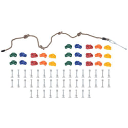 Vidaxl - Pierres d'escalade avec corde 25 pcs Multicolore