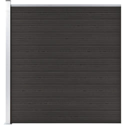 Panneau de clôture wpc 175x186 cm Noir