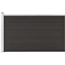 Panneau de clôture wpc 175x105 cm Noir Vidaxl