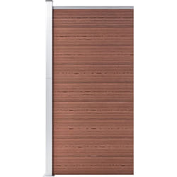 vidaXL Panneau de clôture WPC 95x186 cm Marron - TU