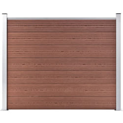 Panneau de clôture wpc 180x146 cm Marron Vidaxl
