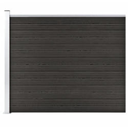 Panneau de clôture wpc 175x146 cm Gris Vidaxl