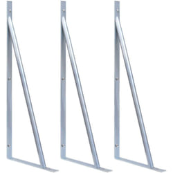 Vidaxl - Supports pour poteau de clôture 3 pcs Acier galvanisé