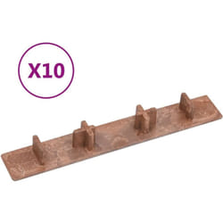 Embouts de terrasse 10 pcs Marron Plastique Vidaxl