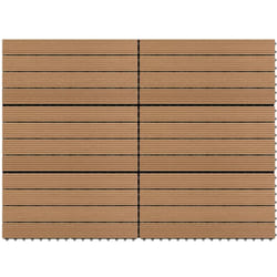 Vidaxl - Carreaux de terrasse 6 pcs wpc 60x30 cm 1,08 m² Marron