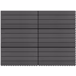 Cet ensemble de carreaux de terrasse de 6 pièces offre une taille totale de 1,08 m² et est parfait pour les patios, balcons, ...