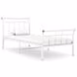 vidaXL Cadre de lit sans matelas blanc métal 100x200 cm - 100 x 200 cm