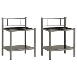 VidaXL 325093 Table de nuit et table de chevet Gris, Noir