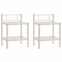 VidaXL 325094, Transparent, Blanc, Verre, Métal, 450 mm, 345 mm, 605 mm, 2 pièce(s)