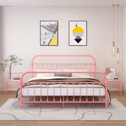 VidaXL 325095 Table de nuit et table de chevet Rose, Transparent