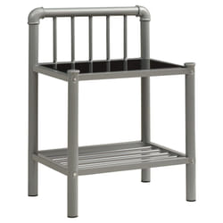 VidaXL 325097 Table de nuit et table de chevet Gris, Noir