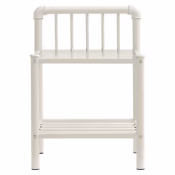 VidaXL 325098 Table de nuit et table de chevet Transparent, Blanc