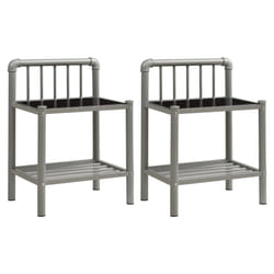 VidaXL 325101 Table de nuit et table de chevet Gris, Noir
