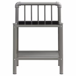 VidaXL 325101 Table de nuit et table de chevet Gris, Noir