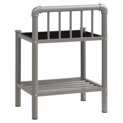 VidaXL 325101 Table de nuit et table de chevet Gris, Noir - Vue supplémentaire 5