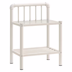 VidaXL 325102, Transparent, Blanc, Verre, Métal, 450 mm, 345 mm, 625 mm, 2 pièce(s)