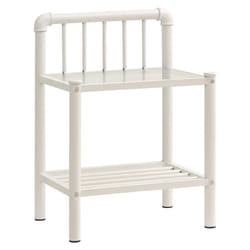 VidaXL 325102 Table de nuit et table de chevet Transparent, Blanc