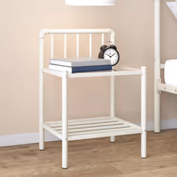 VidaXL 325102 Table de nuit et table de chevet Transparent, Blanc