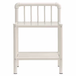VidaXL 325102 Table de nuit et table de chevet Transparent, Blanc