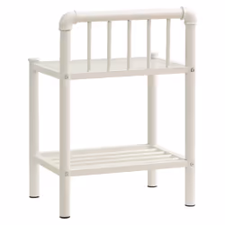 VidaXL 325102 Table de nuit et table de chevet Transparent, Blanc - Vue supplémentaire 5