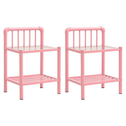 VidaXL 325103 Table de nuit et table de chevet Rose, Transparent