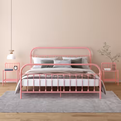 VidaXL 325103 Table de nuit et table de chevet Rose, Transparent