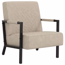 VidaXL 325755, Simili-cuir, Gris, Noir, 110 kg, 660 mm, 840 mm, 840 mm