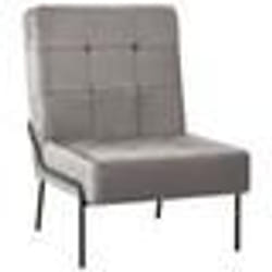 vidaXL Chaise de relaxation 65x79x87 cm Gris clair Velours - TU