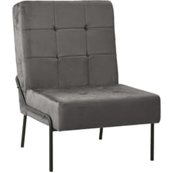 Vidaxl - Chaise de relaxation 65x79x87 cm Gris foncé Velours