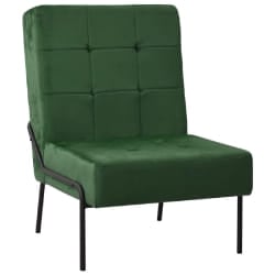 vidaXL Chaise de relaxation 65x79x87 cm Vert foncé Velours - TU