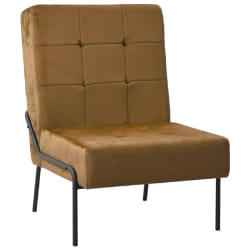 vidaXL Chaise de relaxation 65x79x87 cm Marron Velours - TU