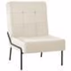 vidaXL Chaise de relaxation 65x79x87 cm Blanc crème Velours - TU