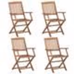 vidaXL Chaises pliables d'extérieur lot de 4 Bois d'acacia solide - TU