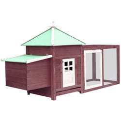 Vidaxl - Poulailler avec nichoir Moka 190x72x102 cm Bois de sapin massif