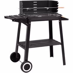 Appréciez les rôtis et les grillades avec ce barbecue au charbon de bois ! Construction robuste : le gril à charbon de bois e ...
