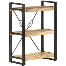 Bibliothèque à 3 niveaux 60x30x80 cm Bois de manguier massif vidaXL