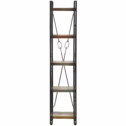 Ajoutez une touche de style industriel à votre maison ou bureau avec cette bibliothèque à 5 niveaux en bois. Cette bibliothèq ...