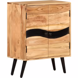 Ce buffet en bois dégage du charme rustique et constitue un excellent supplément à votre intérieur actuel. Cette armoire laté ...
