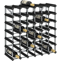 Vidaxl - Casier à bouteilles pour 42 bouteilles Noir Bois de pin solide