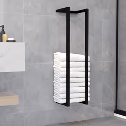 Description générale Ce porte-serviette est un accessoire pratique et décoratif pour votre salle de bain. Fabriqué en fer rob ...